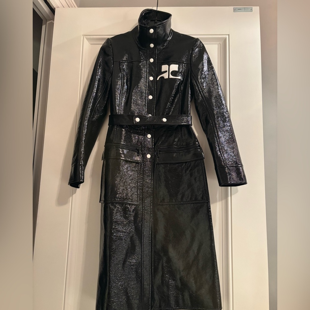 Courreges Reedition Vinyl Trench *new* Size 34 Trade 36? - Picture 4 of 16